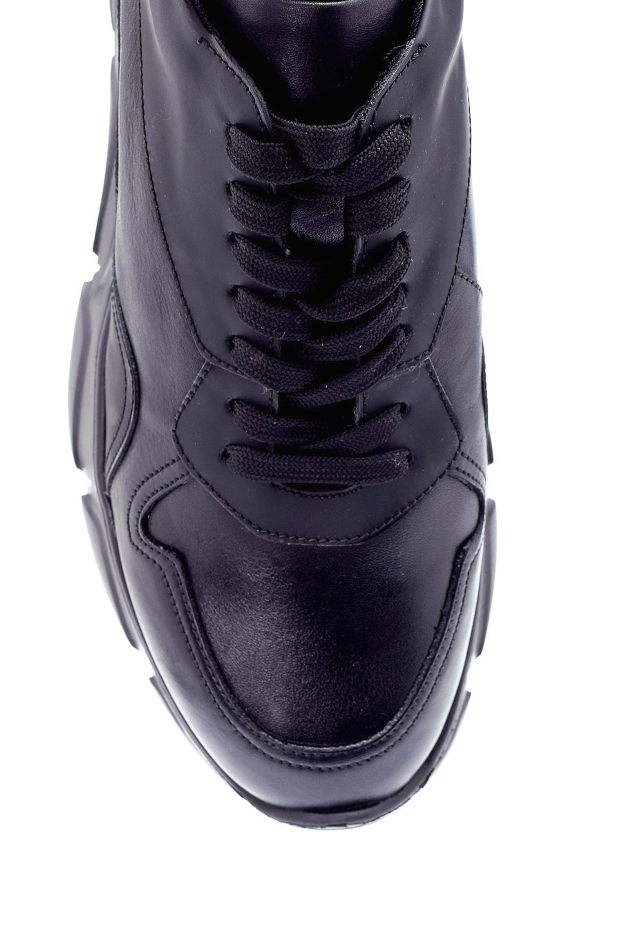 Men's Leather High-Sole Sneaker