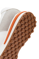Women's White Suede Sneaker | Derimod
