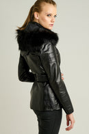 Carmela Women's Leather Jacket | Derimod