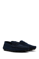 Men's Navy Blue Fabric Loafer | Derimod