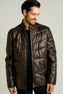 Buffon Men's Leather Jacket | Derimod