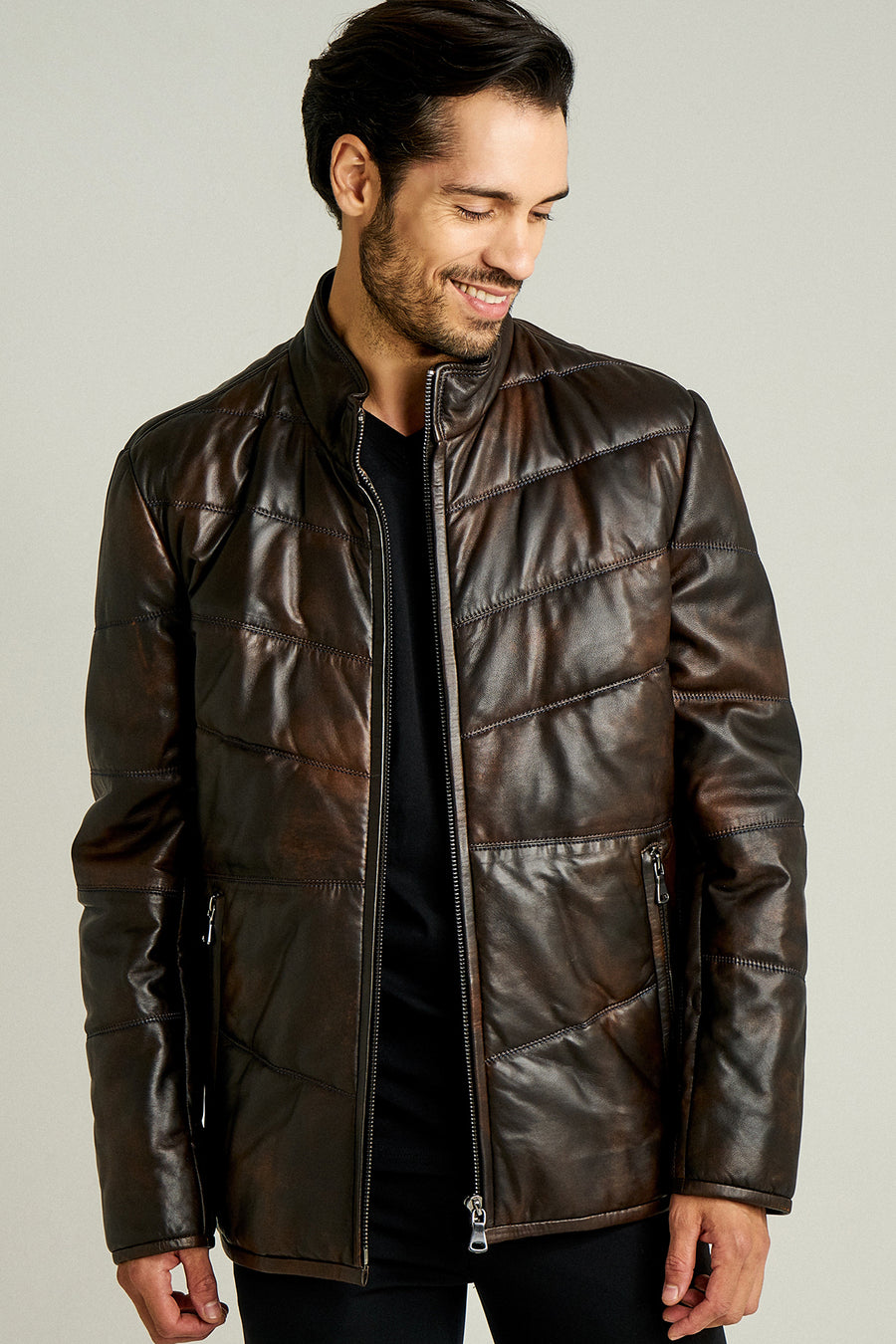 Buffon Men's Leather Jacket