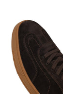 Male Brown Lace-Up Thick-Soled Suede Leather Sneaker | Derimod