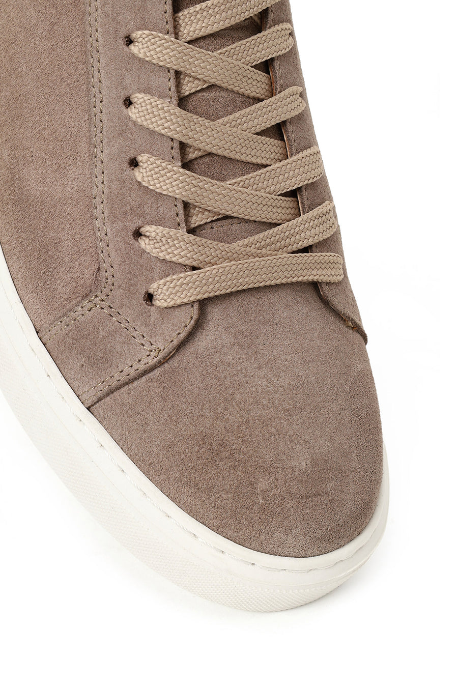 Male Beige Lace-up Suede Leather Sneaker