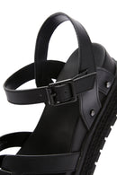 Women's Black Ankle Strap Thick Soled Sandals | Derimod