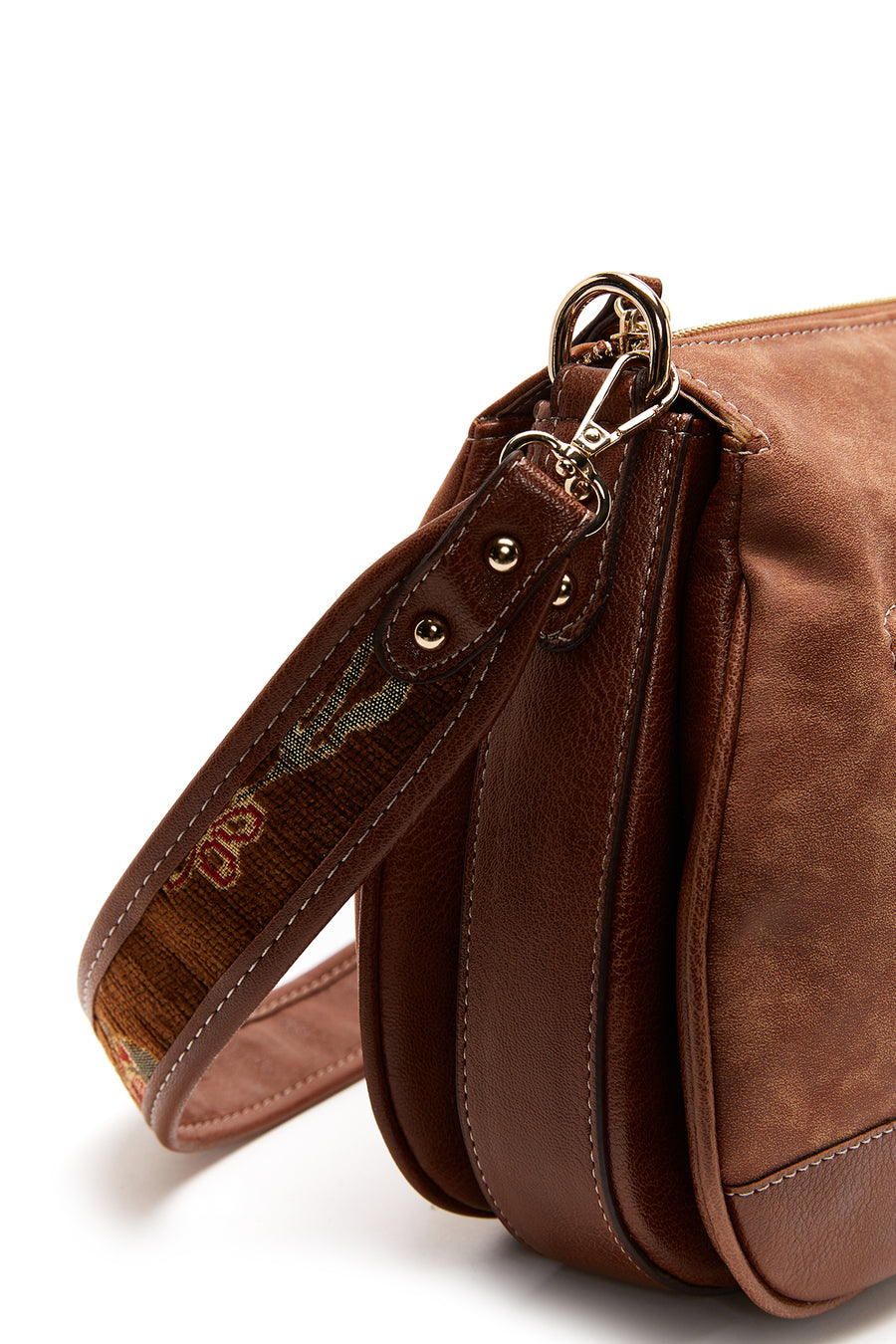 Women's Tan Strap Shoulder Bag