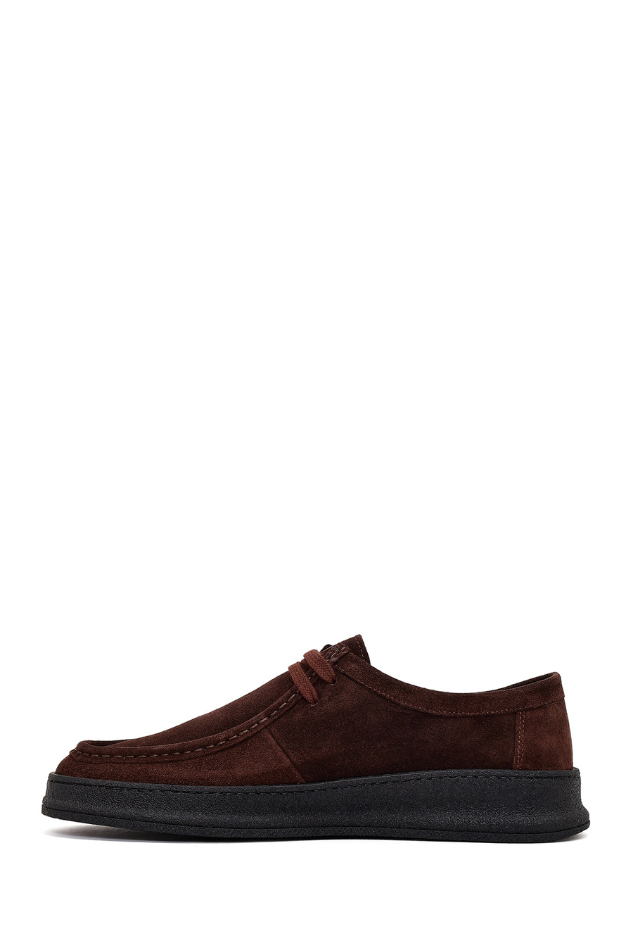 Men's Brown Lace-Up Suede Leather Casual Shoes