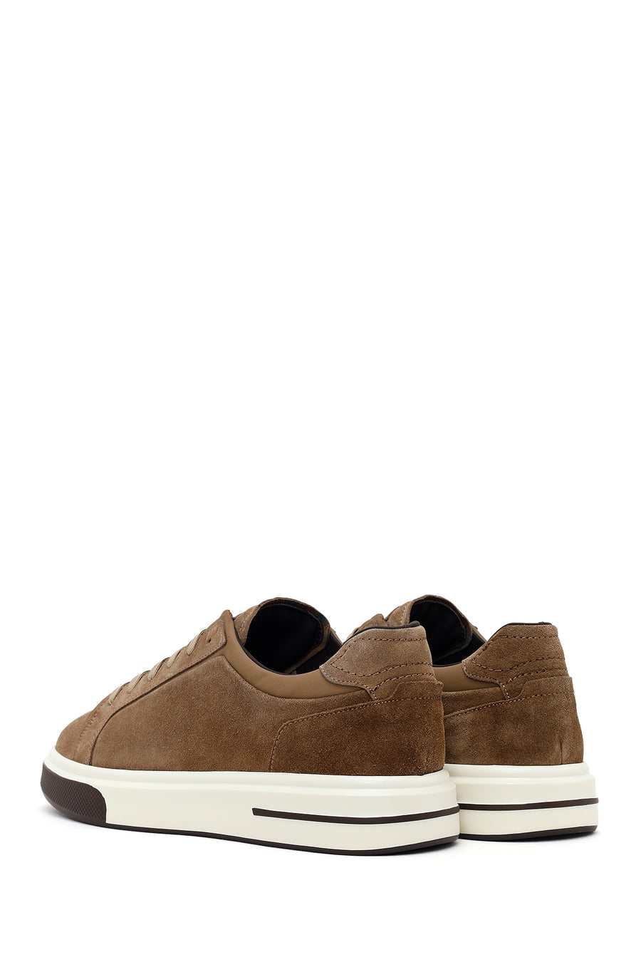 Male Mink Lace-up Thick-Soled Suede Leather Sneaker