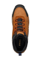 Geox Men Brown Lace-Up Fabric Boots | Derimod