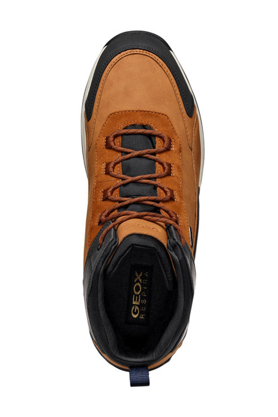 Geox Men Brown Lace-Up Fabric Boots