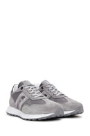 Men's Gray Suede Leather Detailed Sneaker | Derimod