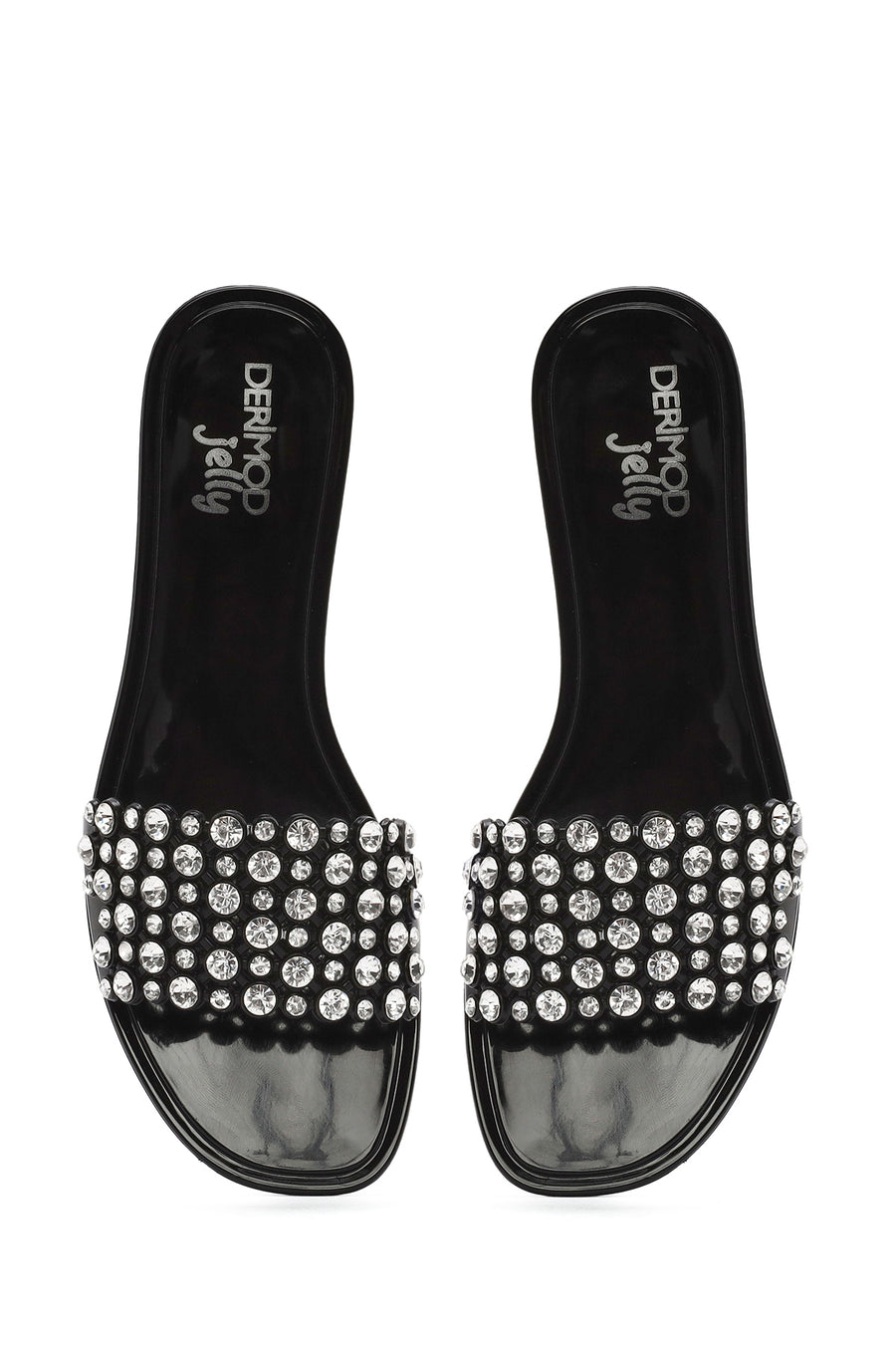 Women's Black Stone Jelly Slippers