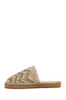 Women's Beige Straw Slippers | Derimod