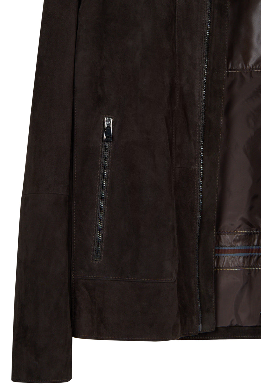 Pedri Male Brown Suede Leather Jacket