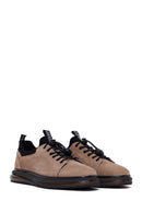 Male Mink Lace-Up Suede Casual Sneaker | Derimod