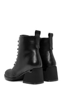 Women's Black Zippered Chunky Heel Boots | Derimod