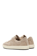 Men's Beige Suede Leather Sneaker | Derimod