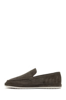 Erkek Haki Süet Deri Loafer | Derimod