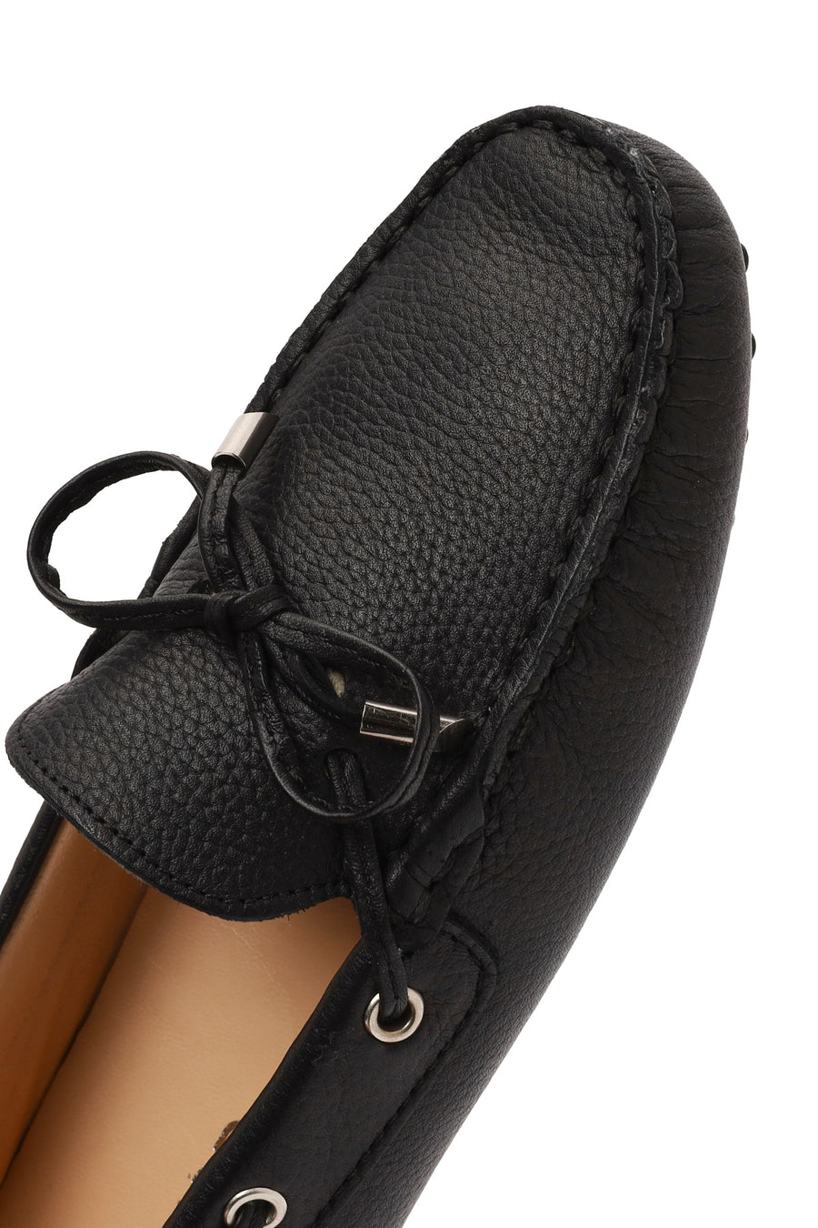 Women's Black Bowknot Leather Loafer