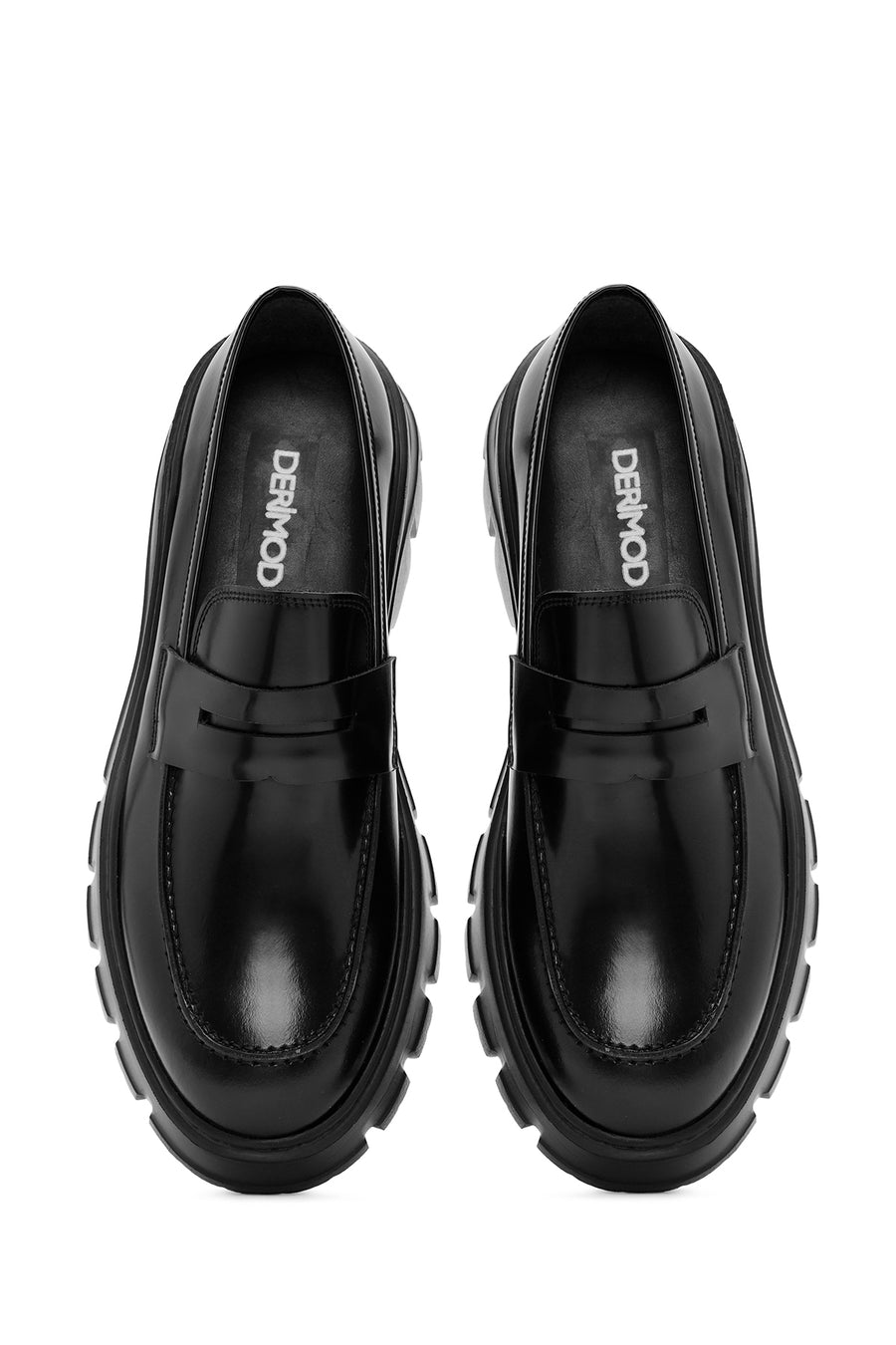 Men's Black Leather Casual Loafer