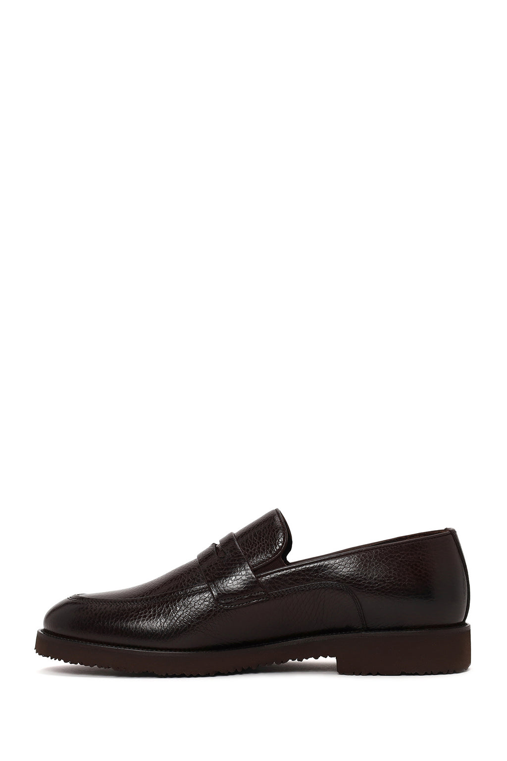 Erkek Kahverengi Deri Klasik Loafer