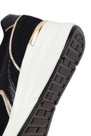 Woman Black Lace-Up Wedge Sneaker | Derimod