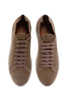 Men's Beige Suede Leather Sneaker | Derimod