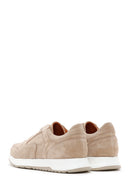 Men's Beige Suede Leather Sneaker | Derimod