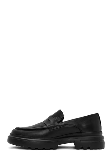 Erkek Siyah Deri Casual Loafer_1