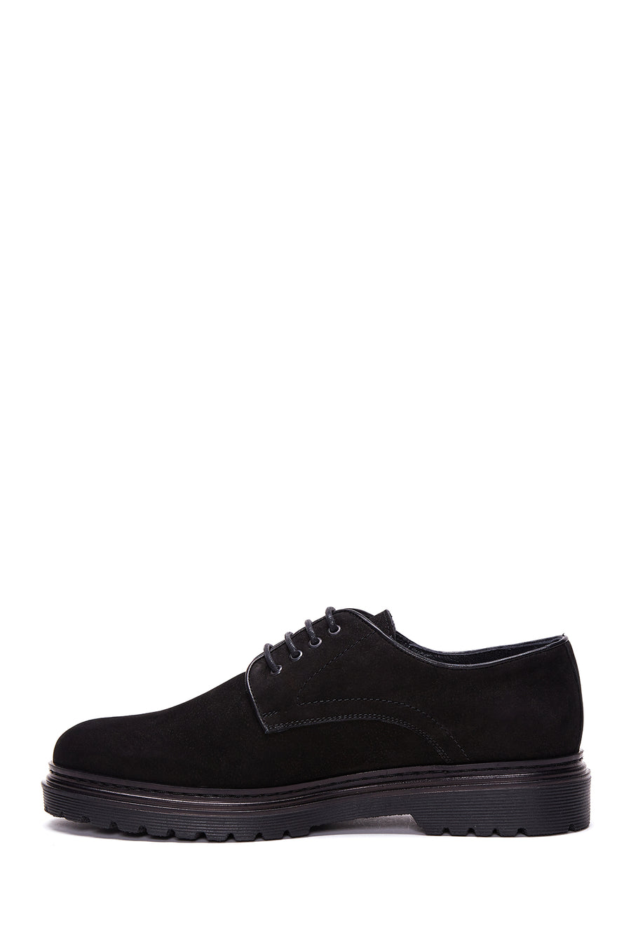 Men's Black Nubuck Leather Shoes