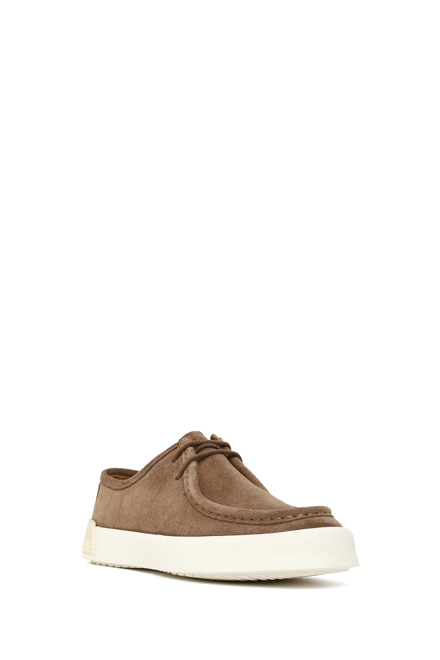 Male Beige Lace-Up Thick-Soled Suede Leather Casual Shoes