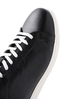 Men's Black Leather Sneaker | Derimod