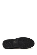 Male Black Leather Comfort Loafer | Derimod