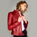 Diana-2 Women's Leather Jacket | Derimod