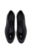 Men's Black Laced Patent Leather Classic Shoes | Derimod