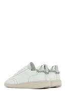 Women's White Lace-Up Leather Sneaker | Derimod