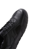 Men's Black Leather Thick Soled Sneaker | Derimod