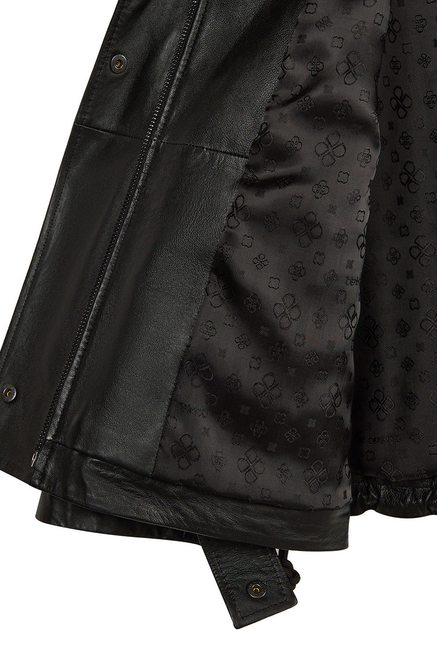 Stefan Woman Black A-Line Leather Jacket