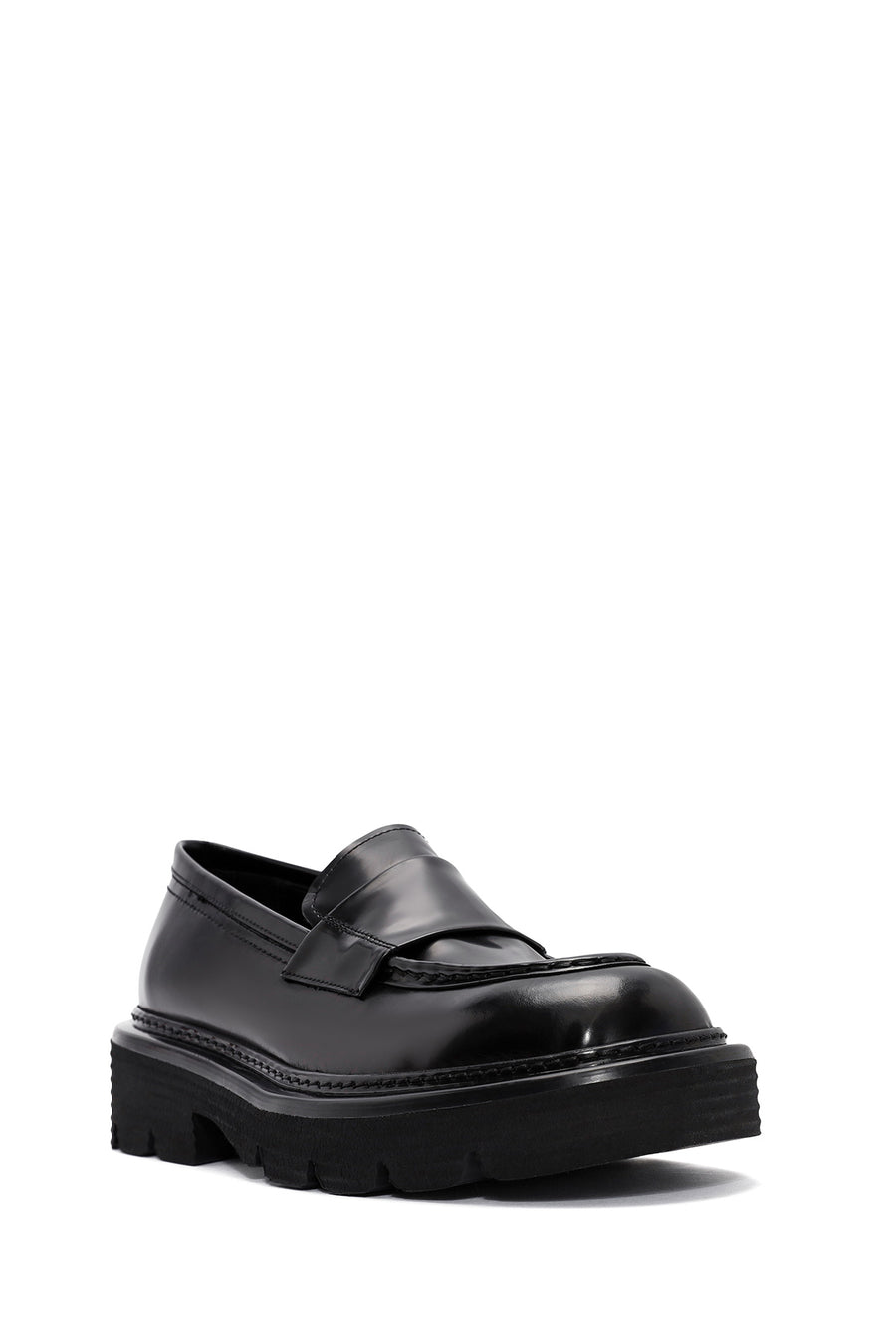 Men's Black Leather Casual Loafer
