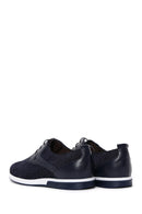 Men's Navy Blue Leather Casual Shoes | Derimod