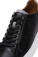 Men's Black Leather Sneaker | Derimod