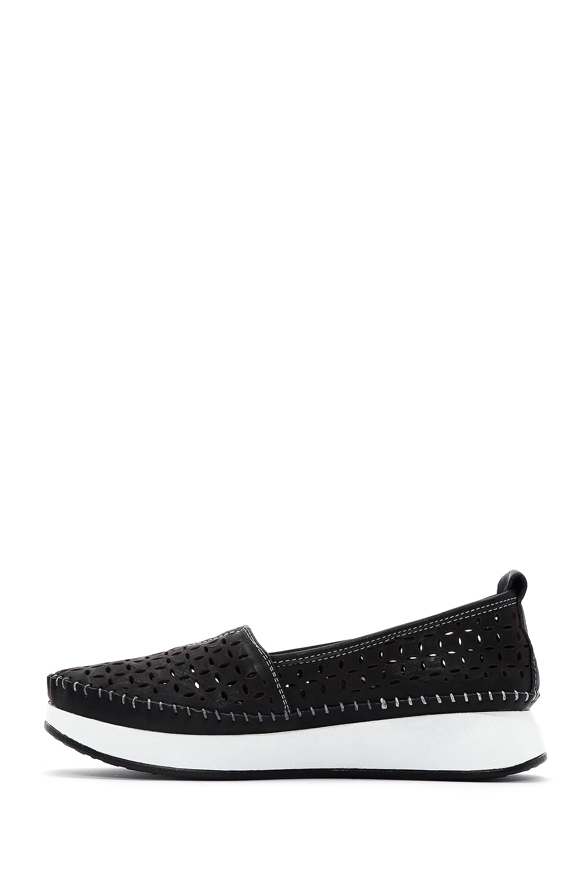 Kadın Siyah Deri Comfort Loafer