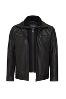 Mateo Men's Black Leather Jacket | Derimod