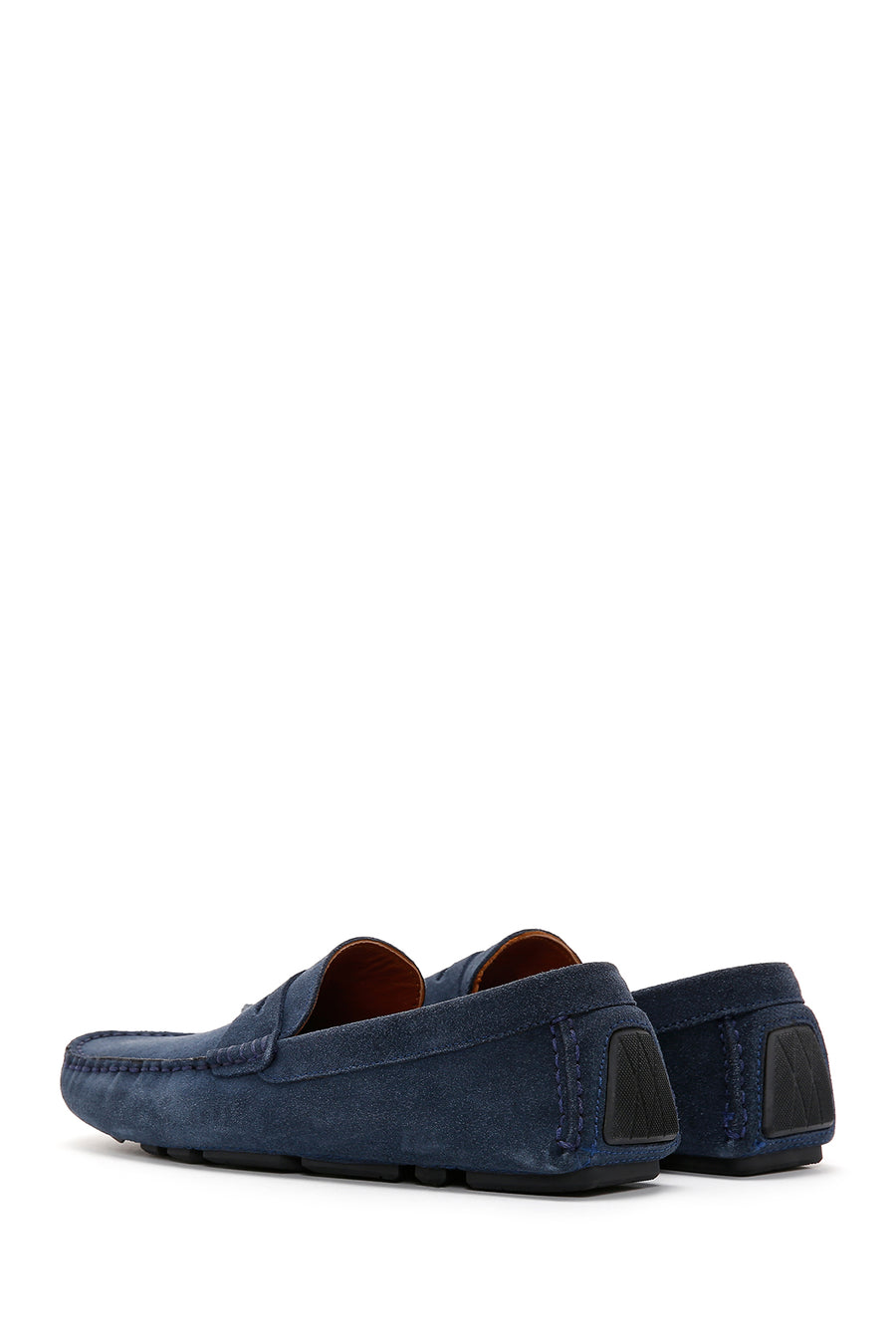 Erkek Lacivert Süet Deri Loafer