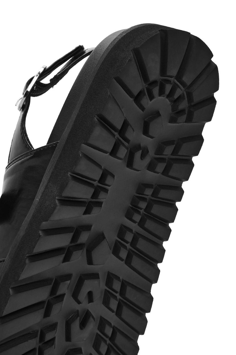 Women's Black Buckle Sandals