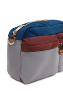 Woman Gray Long Strap Fabric Crossbody Bag | Derimod