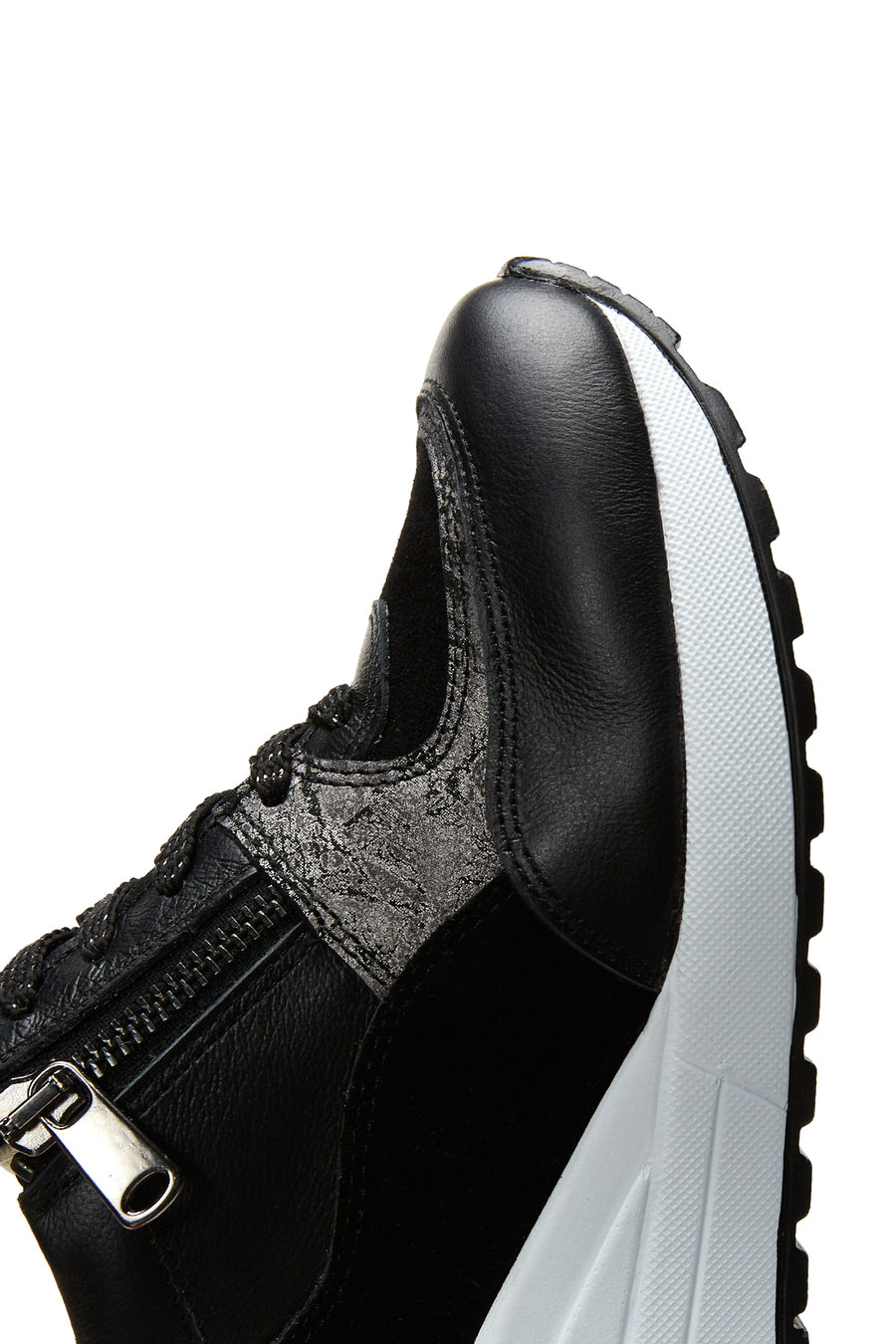 Women's Leather High Sole Sneaker