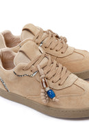 Kadın Bej Bağcıklı Süet Deri Sneaker | Derimod