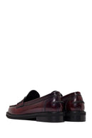 Kadın Bordo Deri Maskülen Loafer | Derimod