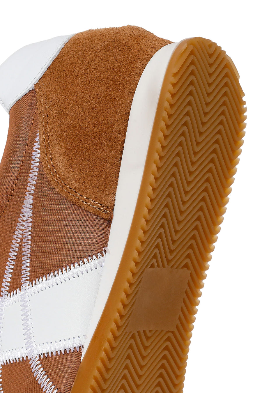 Women's Tan Lace-up Leather Sneaker